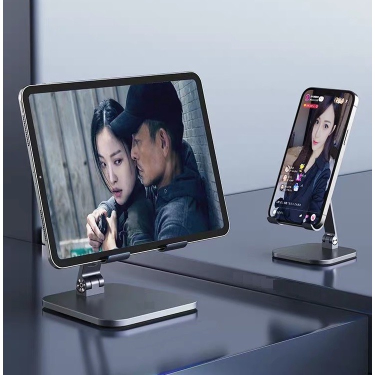 Đế đỡ điện thoại máy tính bảng, Giá đỡ iPhone iPad X22 nhôm nguyên khối gấp gọn Vu Studio