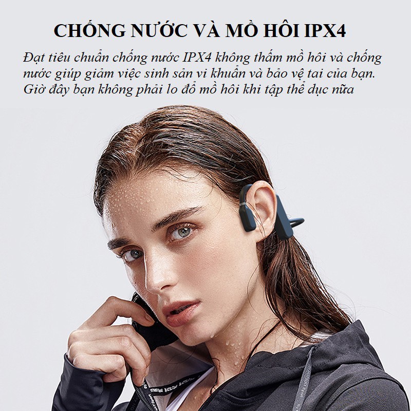 Tai Nghe Nhét Tai ❤️FRRESHIP❤️ Tai Nghe Dẫn Xương Truyền Âm Thanh Qua Xương Sọ - Tai Nghe Bluetooth X19 Âm Thanh Sống Độ