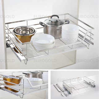 Giá xoong nồi mã EP-B bằng chất liệu Inox 304 bóng mờ cao cấp Eurogold, hàng nhập khẩu