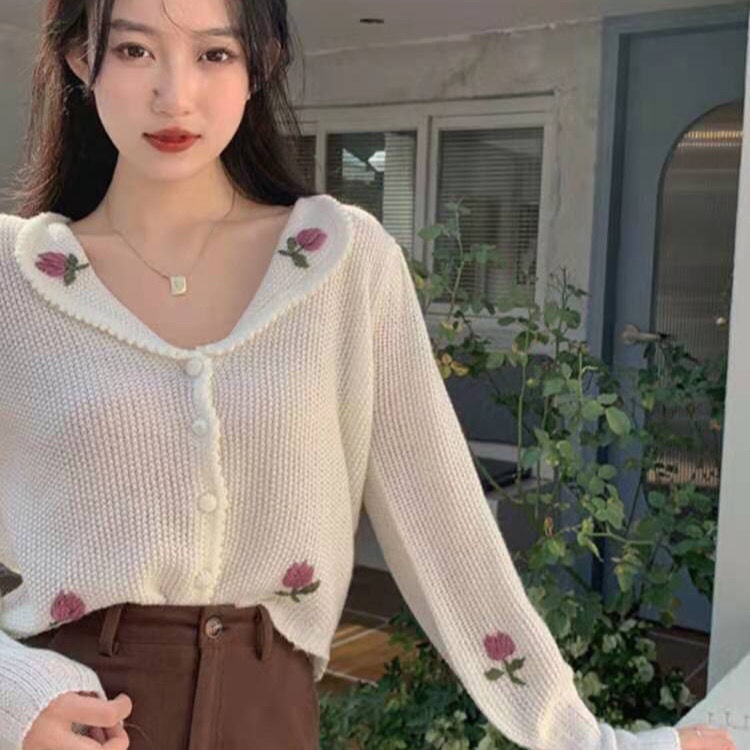 Áo Sweater Dệt Kim Mỏng Dáng Rộng Đục Lỗ Phong Cách Hàn Quốc Thời Trang Mùa Xuân Hàng Mới