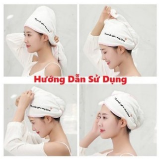 Khăn quấn ủ tóc siêu thấm nhanh khô loại 1