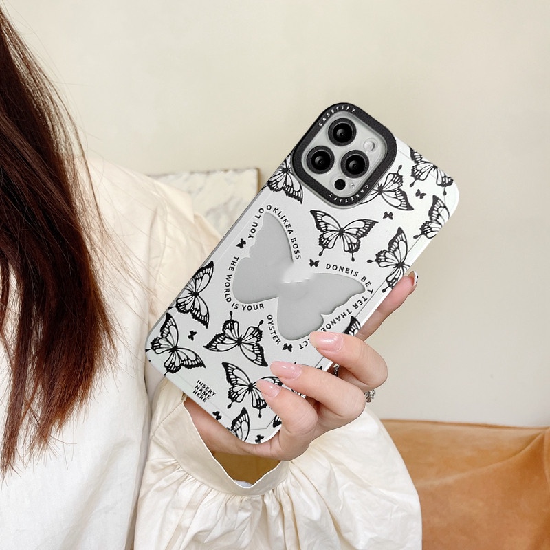 Ốp Điện Thoại Mềm Trong Suốt Họa Tiết Bươm Bướm Cho iPhone 6 6s 7 8 Plus 11 12 13 Pro MAX XR X XS MAX