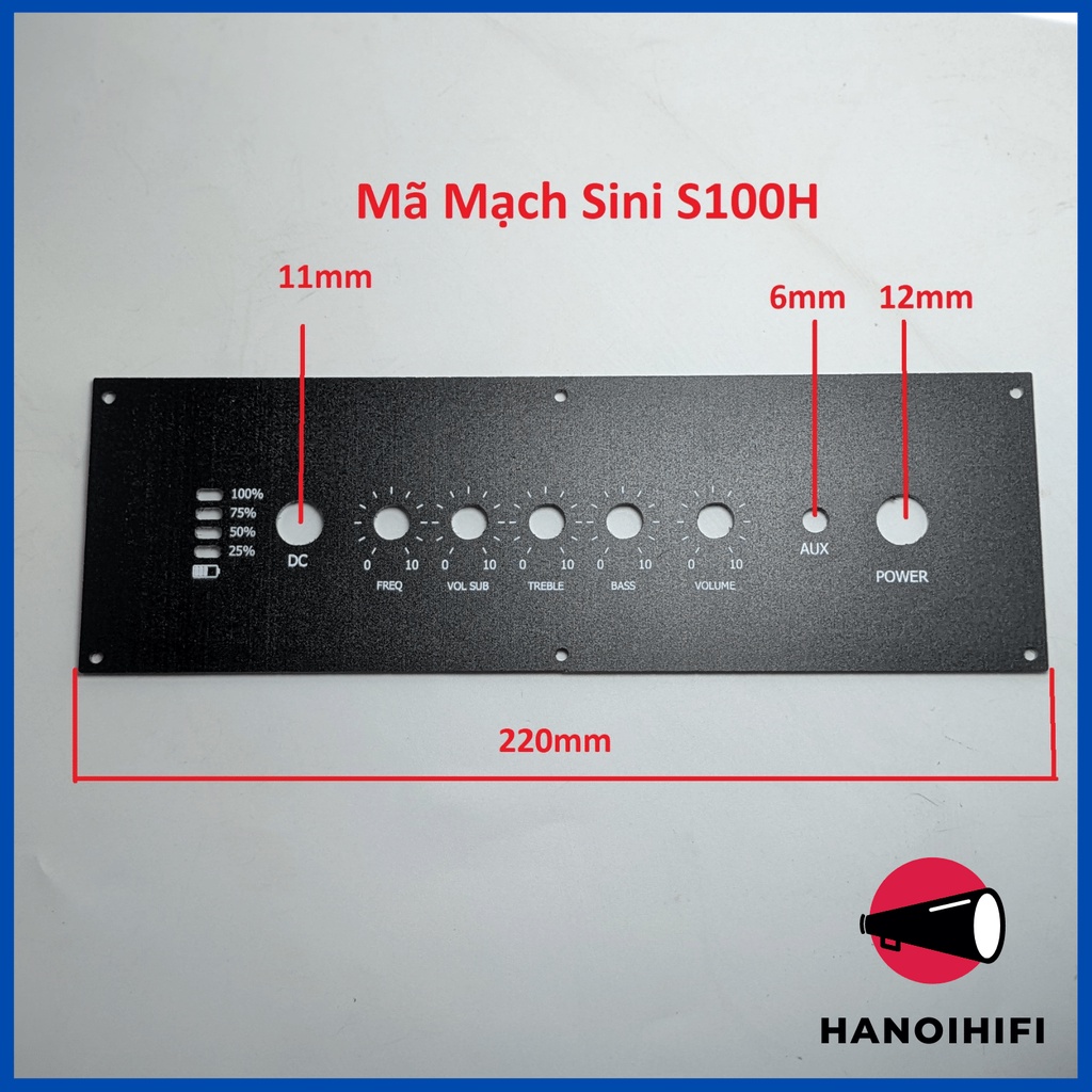 Tấm control cho các mạch Sinilink các mã XY-T50L, XY-T100L,XY-S100H bằng Mica In UV shop Hà Nội Hifi