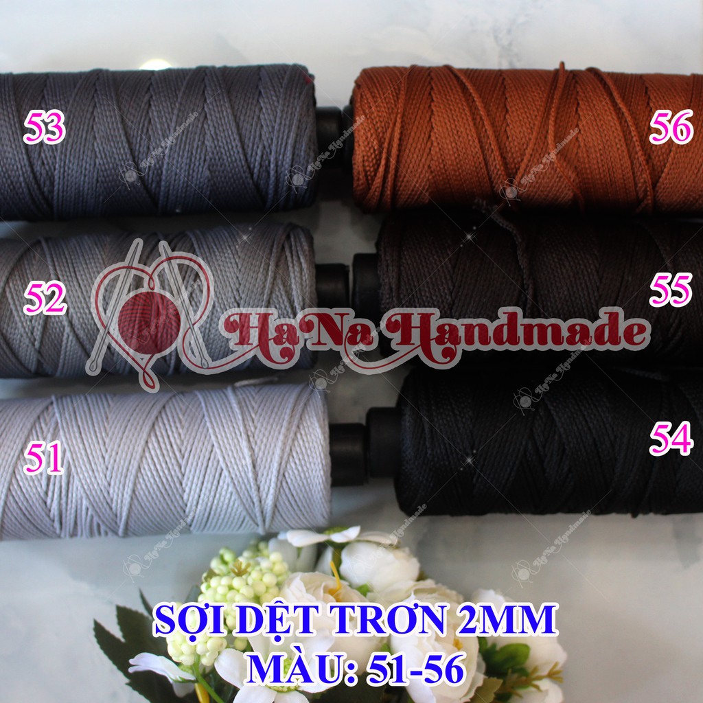 Combo sợi dệt trơn và chỉ dù 1mm