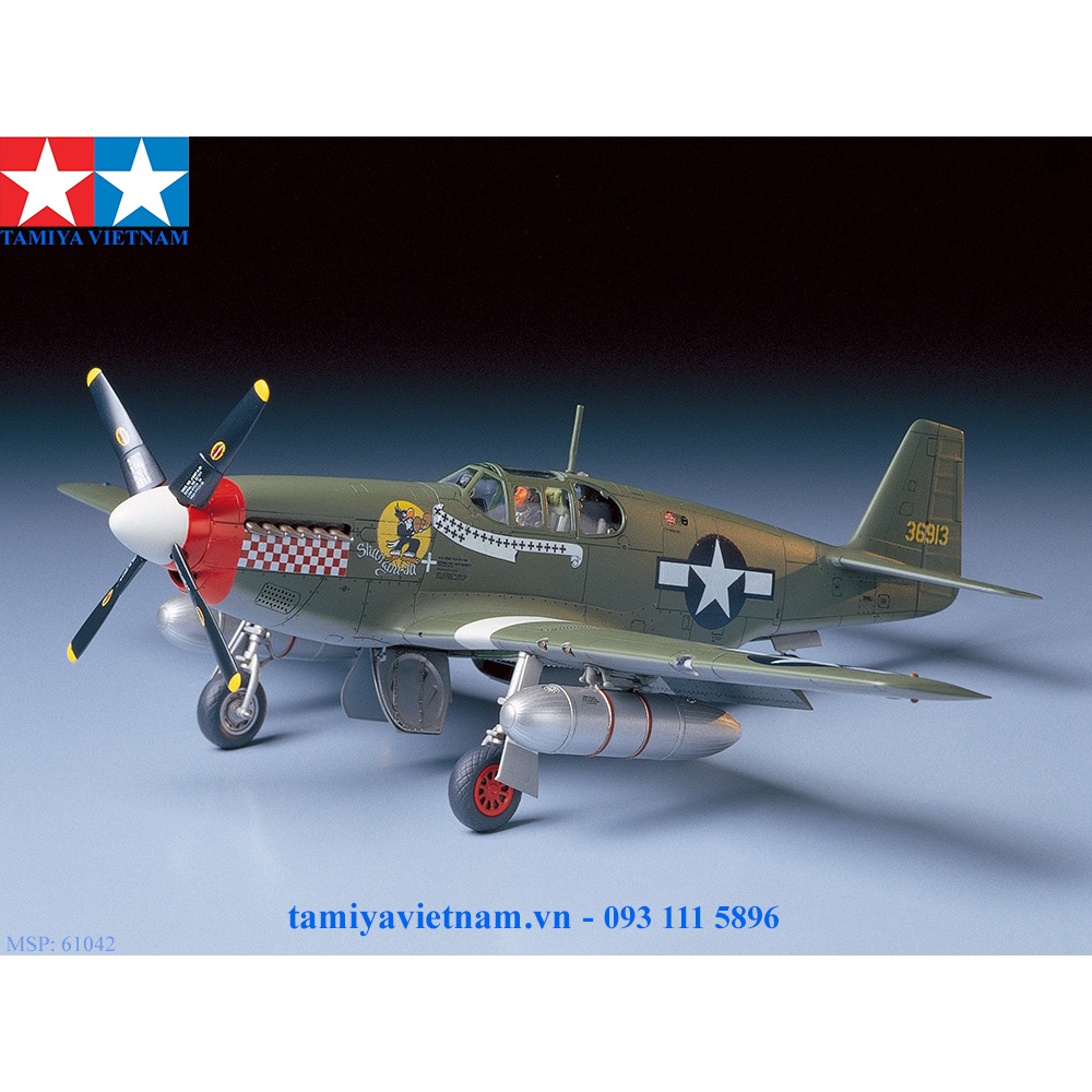 61042 Mô hình máy bay quân sự 1/48 SCALE NORTH AMERICAN P-51B MUSTUNG
