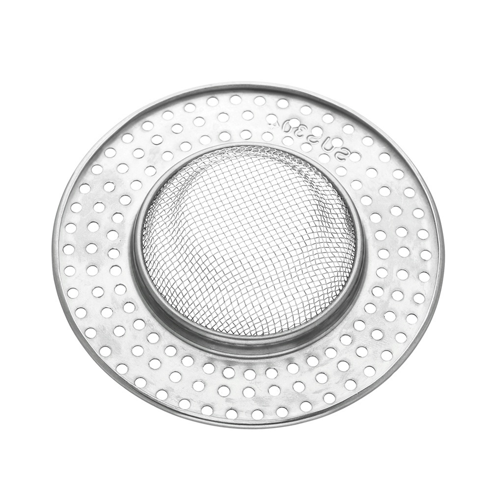 Lưới lọc rác bằng inox 9cm chống tắc nghẽn cho công thoát nước bồn rửa chén và nhà tắm
