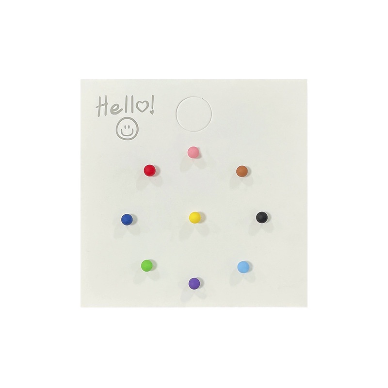 [Hàng Mới Về] Set Khuyên Tai Hạt Đậu Mini Nhiều Màu Sắc Ngọt Ngào Đơn Giản Cho Nữ