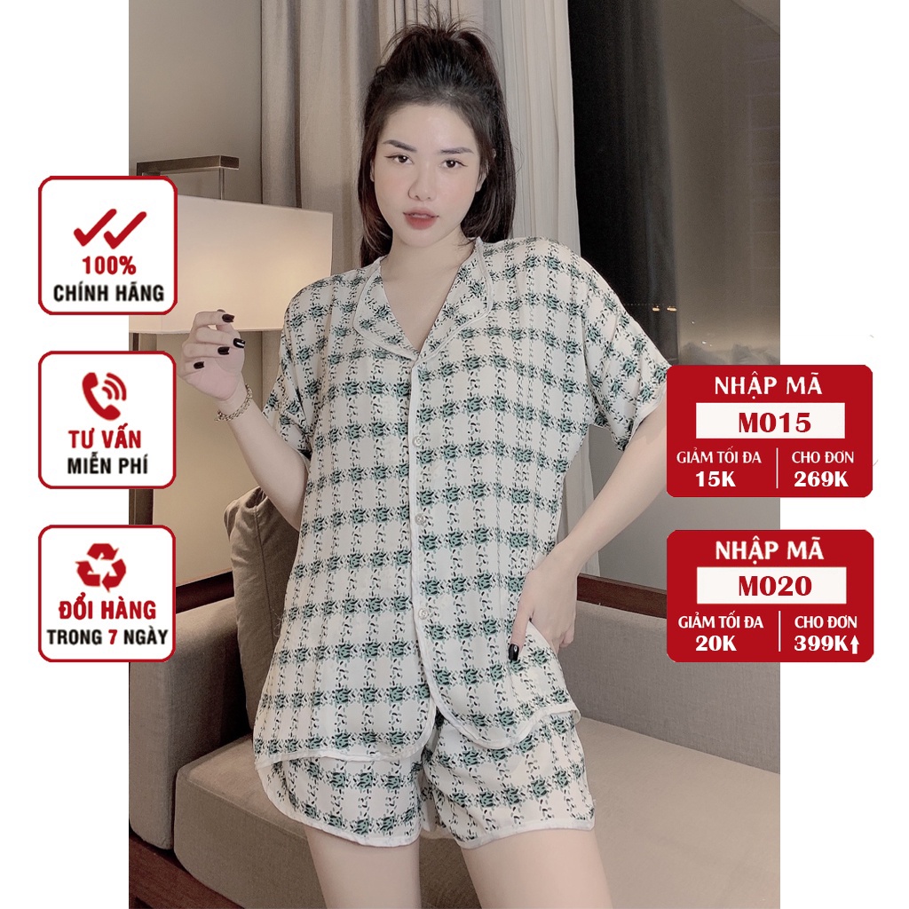Bộ Lụa Pijama Cánh Dơi Quần Sooc Vải Lụa Mango Cao Cấp Loại 1, Kiểu Dáng Trẻ Trung Bộ Đùi Cộc Tay- 𝑴𝑰𝑵𝑺𝑯𝑶𝑷