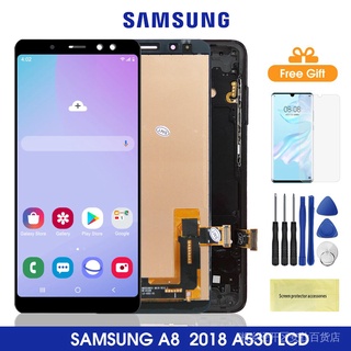 Màn hình cảm ứng lcd kèm khung thay thế dành cho samsung galaxy a8 2018 a530 a530f a530f / ds