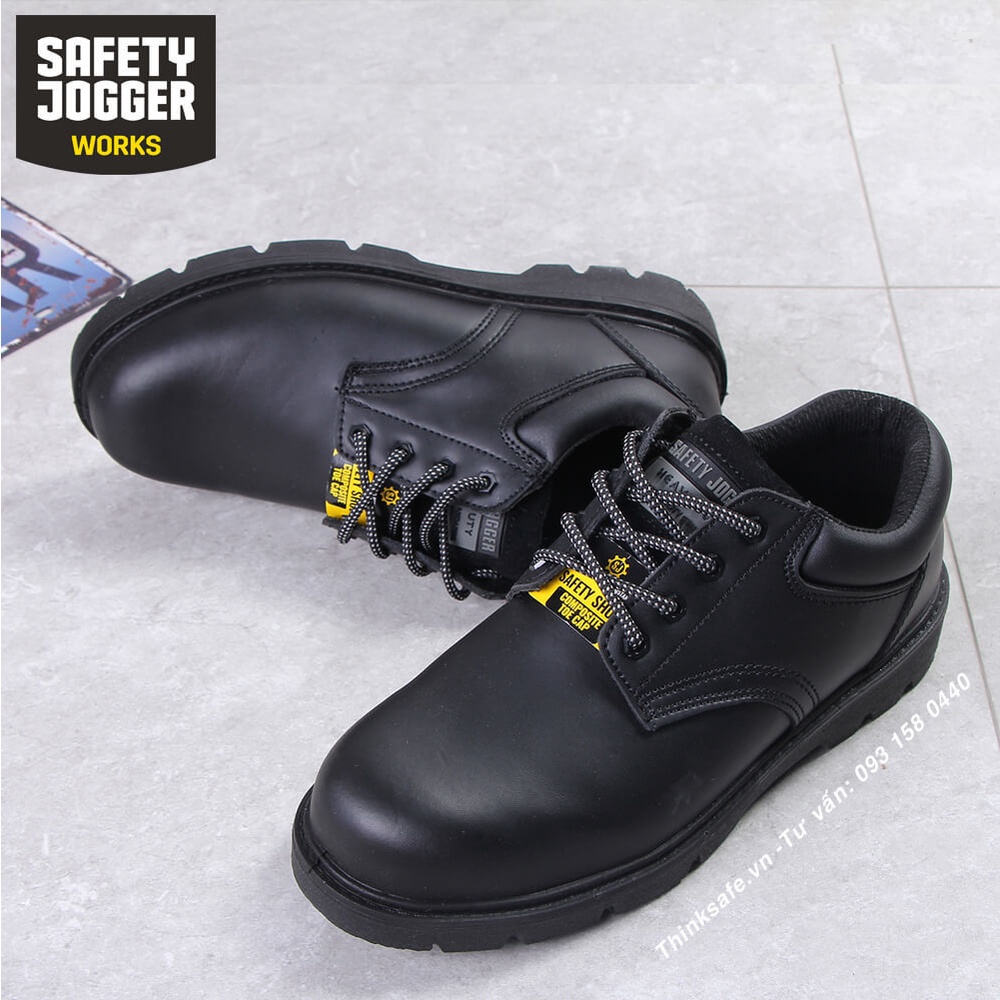 Giày bảo hộ lao động nam Safety Jogger X1110 S3 da bò thật, mũi composite lót chống đinh kevlar - Thinksafe