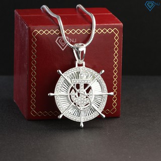 Dây chuyền nam bạc, vòng cổ bạc nam mặt bánh lái mỏ neo DCA0018 - Trang Sức TNJ