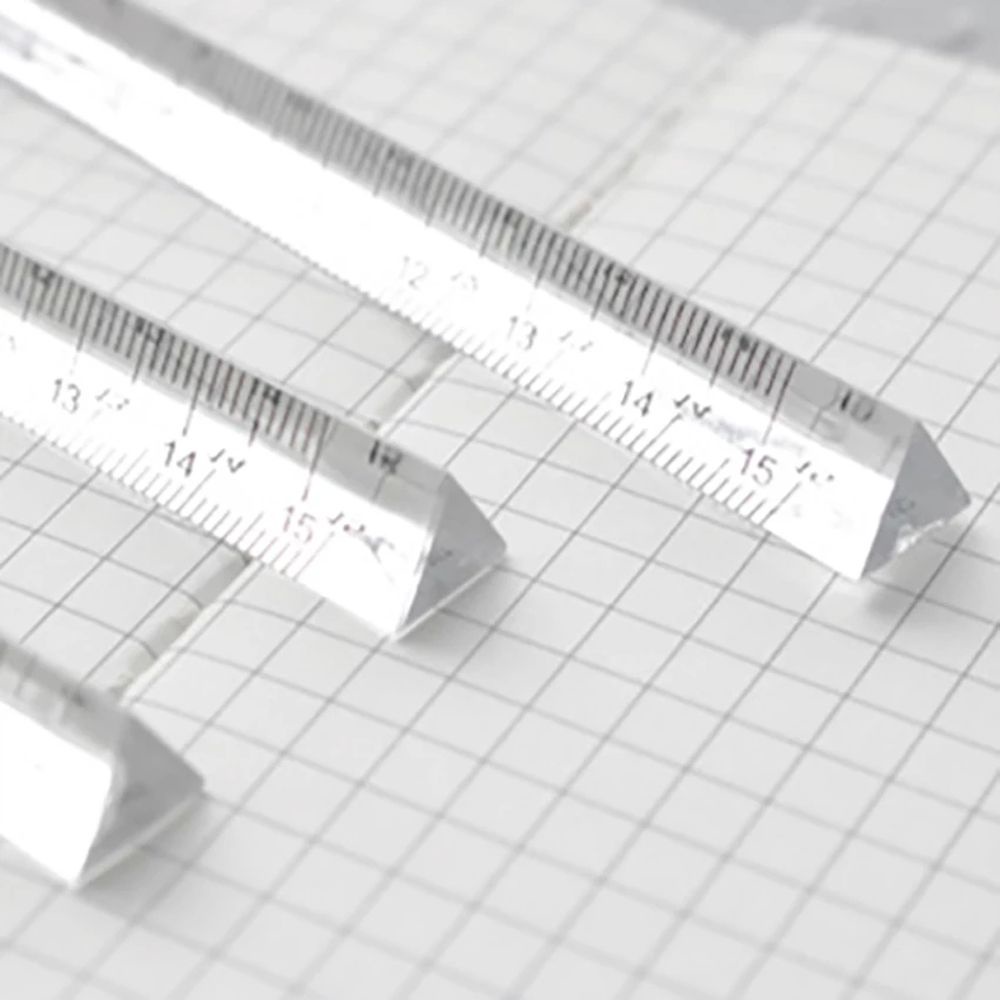 Thước Đo Góc Thẳng Hình Tam Giác Bằng Nhựa Trong Suốt 15cm Cho Nghệ Sĩ