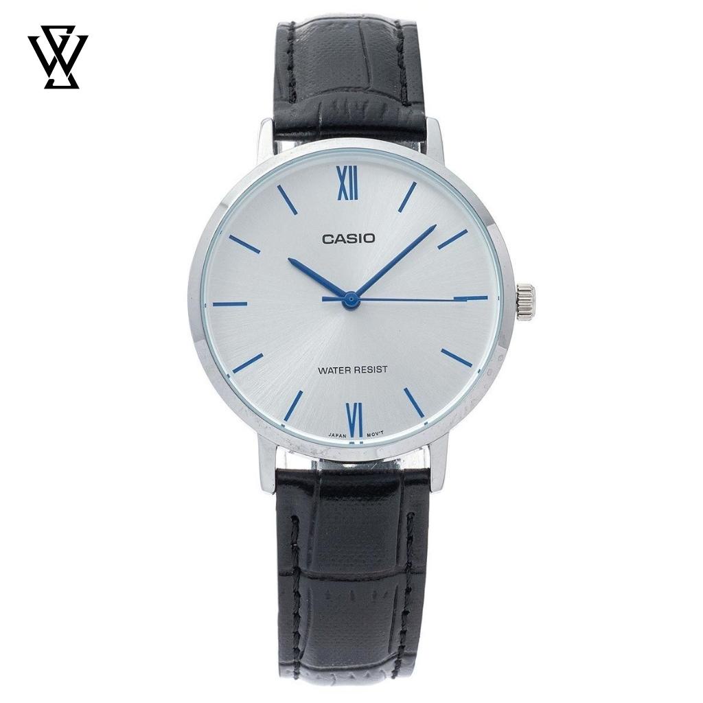 Đồng Hồ Quartz Nữ Casio WATCHSTORE LTP-VT01L-7B1UDF Thiết Kế Mặt Kính Khoáng 34mm, Dây Da Và Vỏ Thép Không Gỉ