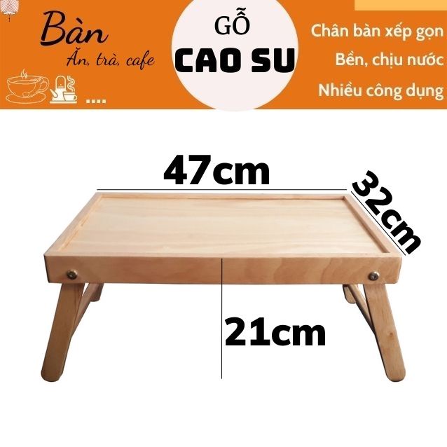 Bàn gỗ mini xếp gọn 47x32x21cm (Tự nhiên)