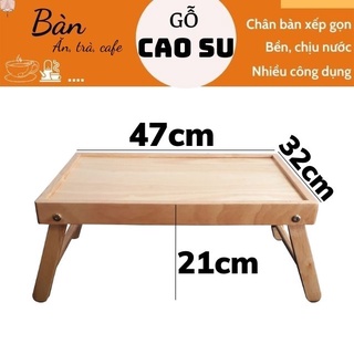 Bàn gỗ mini xếp gọn 47x32x21cm, bàn ăn mini bằng gỗ, bàn gỗ mini cá nhân, bàn ăn cá nhân bằng gỗ xếp gọn (Tự nhiên)