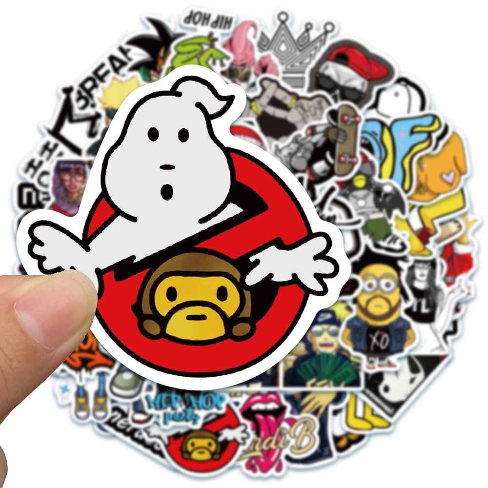 Bộ 10/50 Miếng Dán Hình Hoạt Hình Chống Thấm Nước