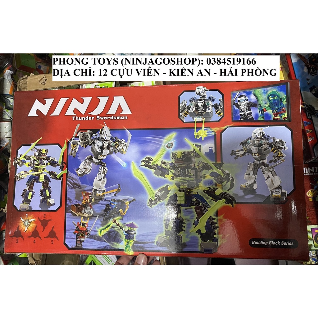 Lắp ráp xếp hình Bela 10399 LELE 79121 06019 NINJAGO MOVIE TITAN MECH BATTLE : TRẬN CHIẾN CÁC RÔ BỐT TITAN