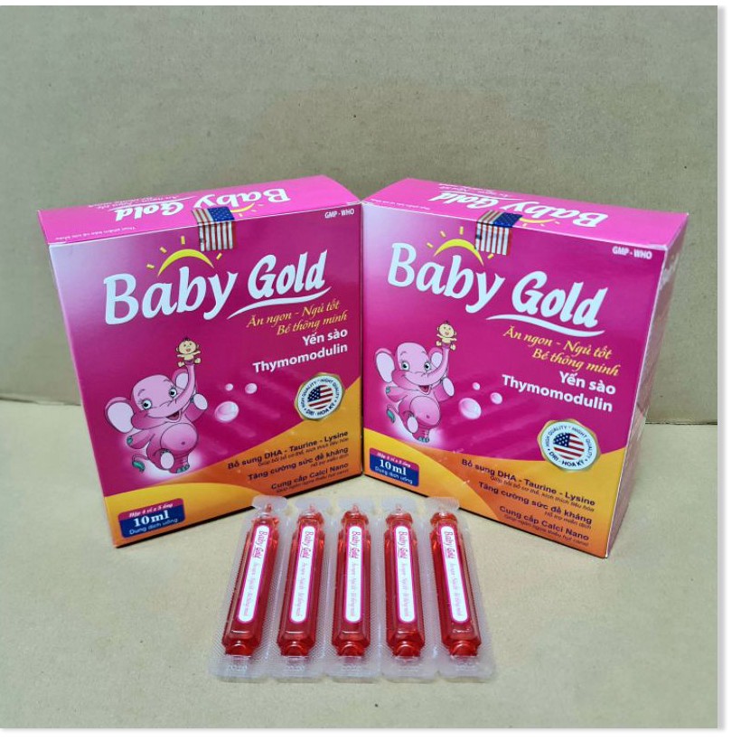 Baby Gold ăn ngon giúp bé ngủ tốt, bé ăn ngon, ngủ ngon, kích thích bé ăn nhiều hơn - Hộp 20 ống