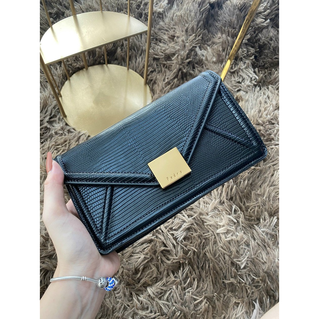 Túi Công Sở Đẹp, Túi Mang Kiểu Dáng Bì Thư Hiện Đại Trẻ Trung Dây Xích Pha Da, Ảnh Chụp Thật