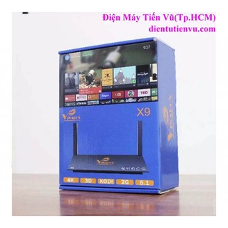 Android TV Box X9 VinaBox Ram 2GB WIFI Mạnh (Đen)