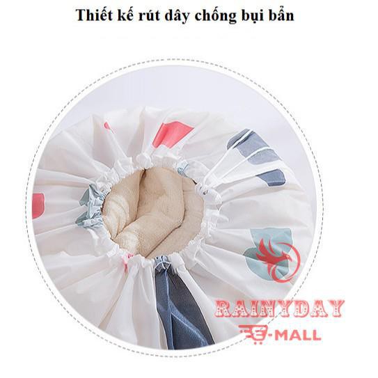 [Nhập Khẩu - Loại 1] Túi vải đựng đồ chăn màn, quần áo, ga gối đa năng dây rút tiện lợi hình trụ tròn cỡ lớn