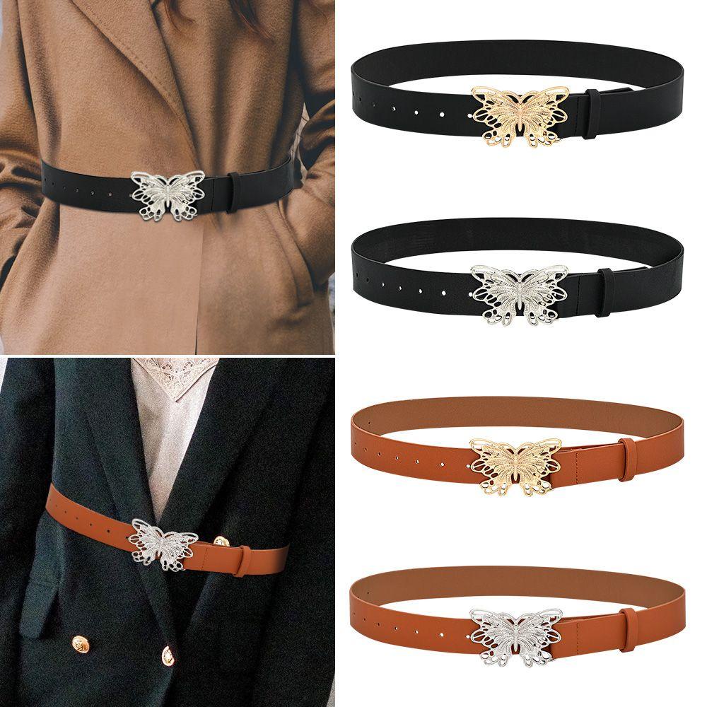 Thắt Lưng Khóa Kim Loại Hình Bướm Phong Cách Retro Thời Trang