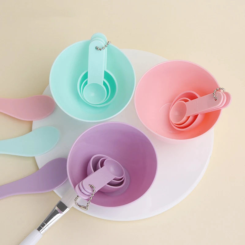 Bộ 6 dụng cụ trộn mặt nạ chăm sóc gồm bát / muỗng đong 4 trong 1 / cọ