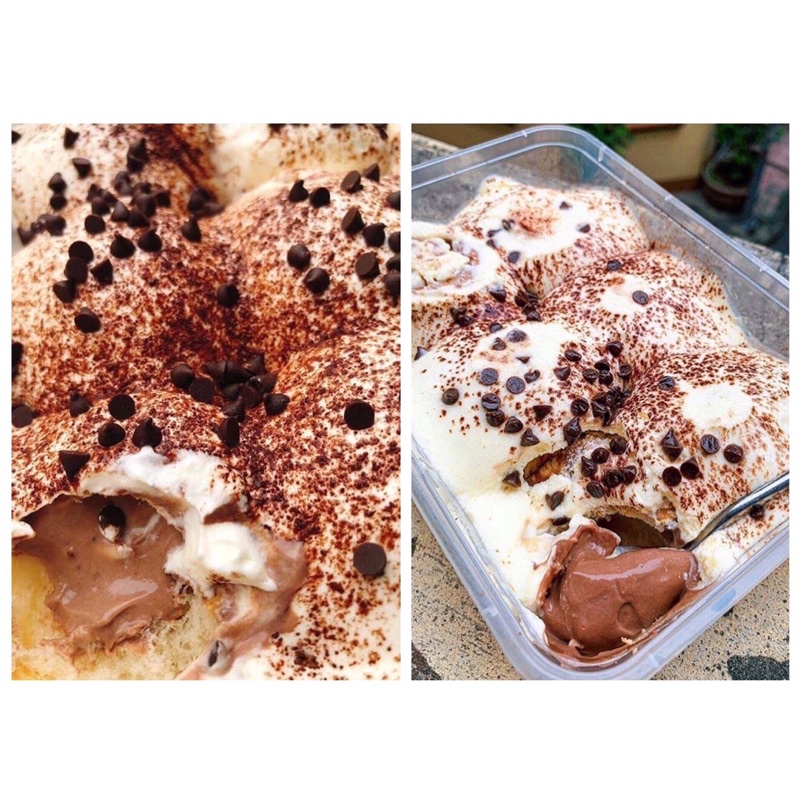 Bánh mì dẻo kem milo chíp