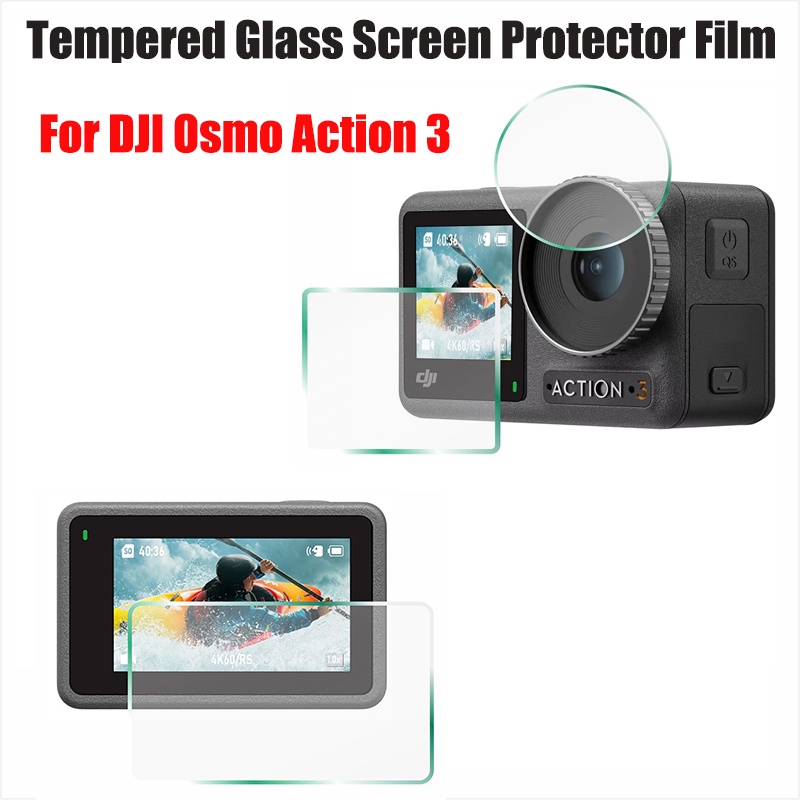 Kính Cường Lực Bảo Vệ Màn Hình Chống Trầy Xước Cho DJI Osmo Action 3 / 3