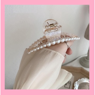 Kẹp tóc càng cua đính ngọc trai vintage
