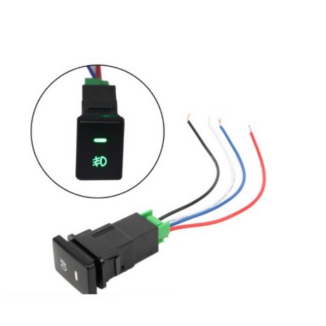 Nút ấn công tắc đèn LED  pha sương mù trợ sáng 4 dây DC 12V cho xe hơi ô tô Toyota Innova Fortuner Camry Corolla Vios