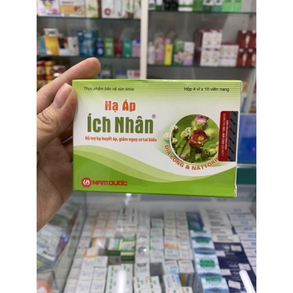 [Chính hãng] Hạ Áp Ích Nhân- Hỗ trợ giảm huyết áp, ngừa tai biến từ địa long, Nattokinase và thảo dược hộp 40 viên