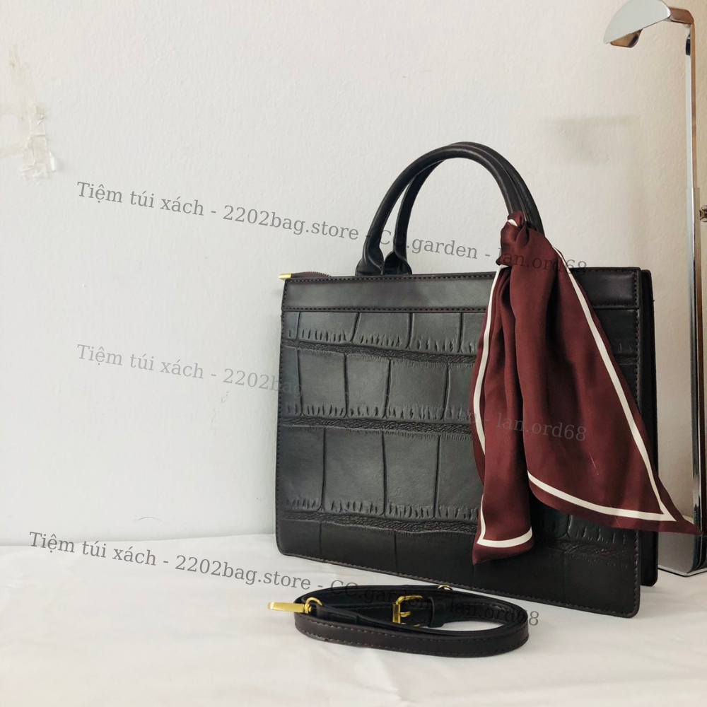 Túi tote da dáng vuông quai xách to đựng vừa A4 túi xách hot nhất năm 2022