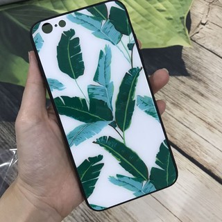 Ốp lưng kính tráng gương cây lá