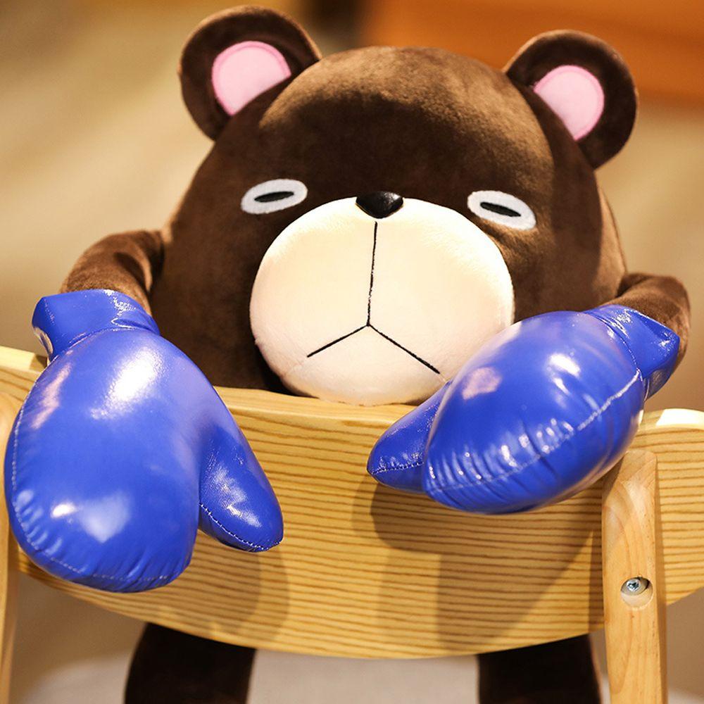 REBUY1 Gối Ôm Mềm Mại Hình Chú Gấu Tập Boxing Dễ Thương Cho Bé