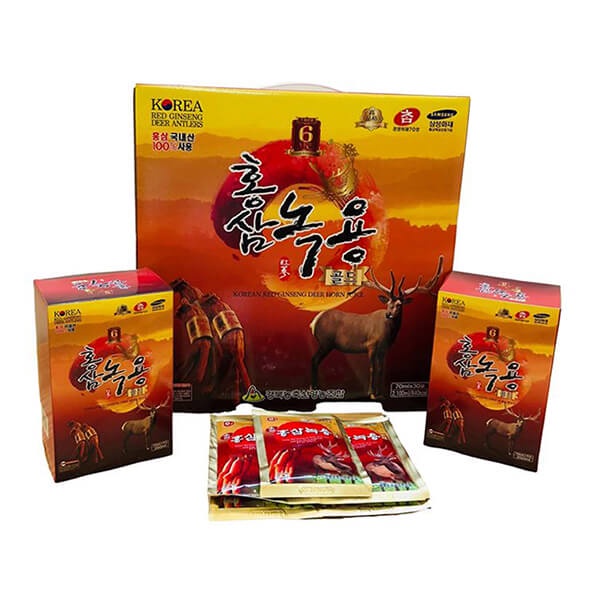 Nước hồng sâm nhung hươu Kanghwa hàn quốc, hộp 30 gói x70ml - Chiết xuất hồng sâm nhung hươu chính hãng