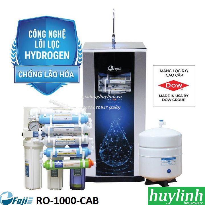 [Mã ELHAMS5 giảm 6% đơn 300K] Máy lọc nước RO Hydrogen Fujie RO-1000-CAB - 10 cấp lọc