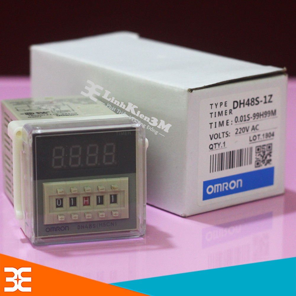 Rơ Le Thời Gian OmRon DH48S-1Z 220VAC 0.01S-99H (1 Cặp Tiếp Điểm)