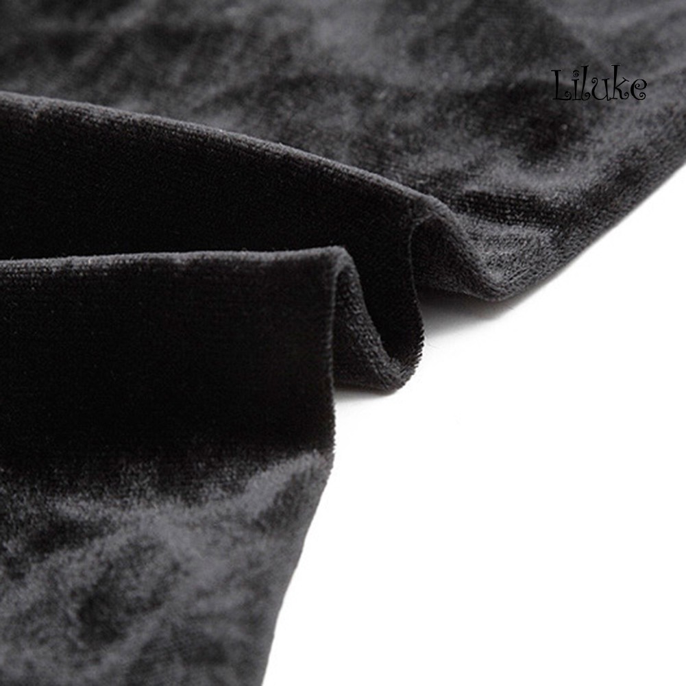 Găng Tay Nhung Dài Co Giãn Che Phủ Ngón Tay Phong Cách Vintage Cho Nữ