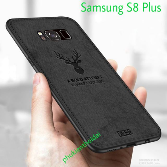 Ốp lưng Samsung Galaxy S8 Plus chống sốc vải đầu hươu cao cấp