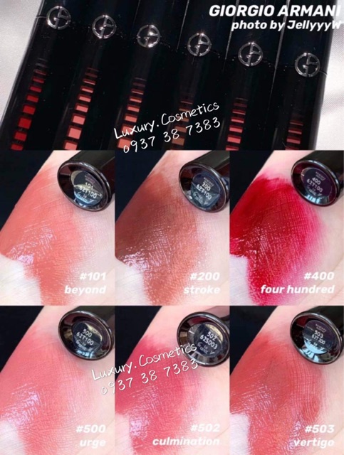 Son Giorgio Armani Ecstasy 2022. mang lại hiệu ứng môi lung linh, trong veo như thuỷ tinh