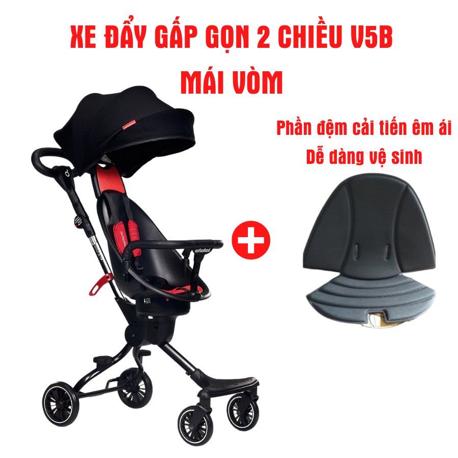 &lt;RẺ VÔ ĐỊCH&gt; Xe đẩy đi bộ 2 chiều gấp gọn Baobaohao V5B - MÁI VÒM