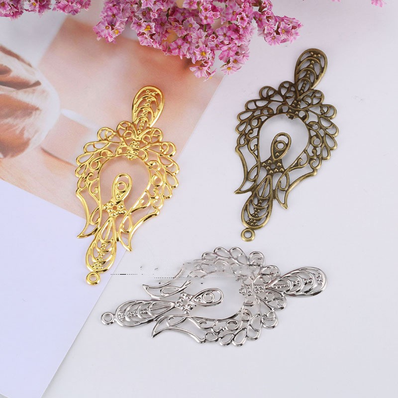 [Nguyên liệu làm trâm] 1 phiến họa tiết 75mm làm vương miện Lolita