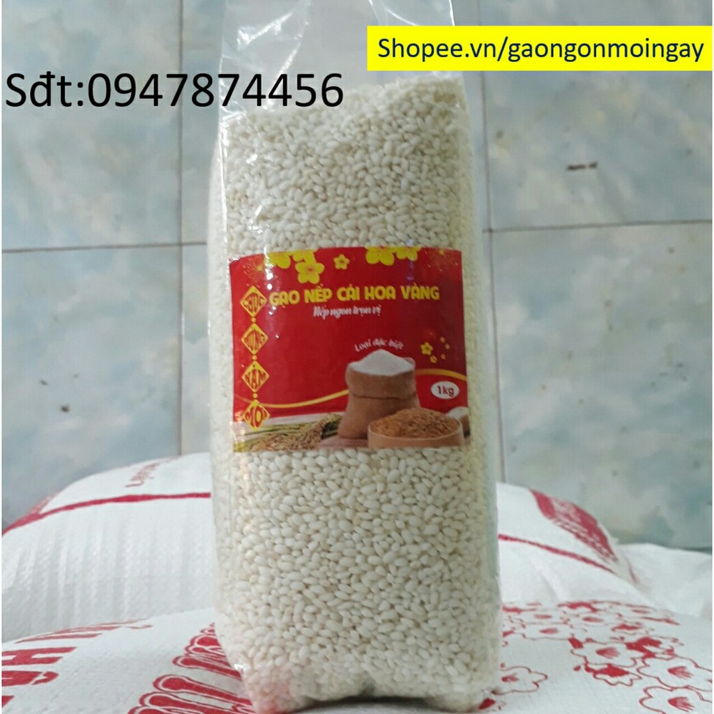 (Siêu dẻo) gạo Nếp Cái Hoa Vàng trồng 6 tháng 1kg