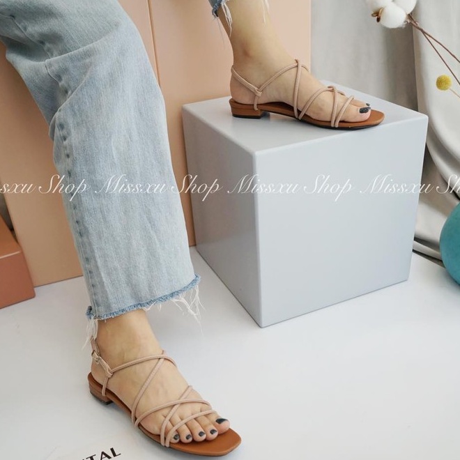 Giày sandal nữ bệt dây chéo 1,5cm thời trang MYSS - CGA38