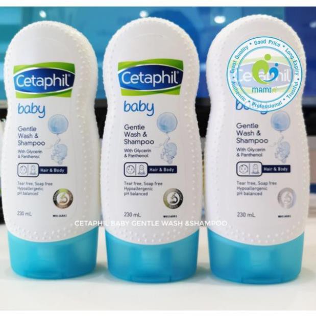 Sữa tắm gội (230ml/400ml) cho trẻ từ sơ sinh đến dưới 6 tuổi Cetaphil Baby Wash & Shampoo, Úc