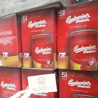 [sale] Siêu phẩm bom bia Budweiser 5 lít - date 25.10.19