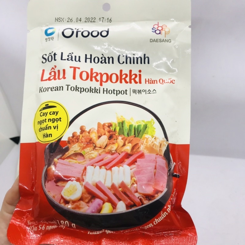 Sốt lẩu hoàn chỉnh O'food gói 180g, có 5 vị