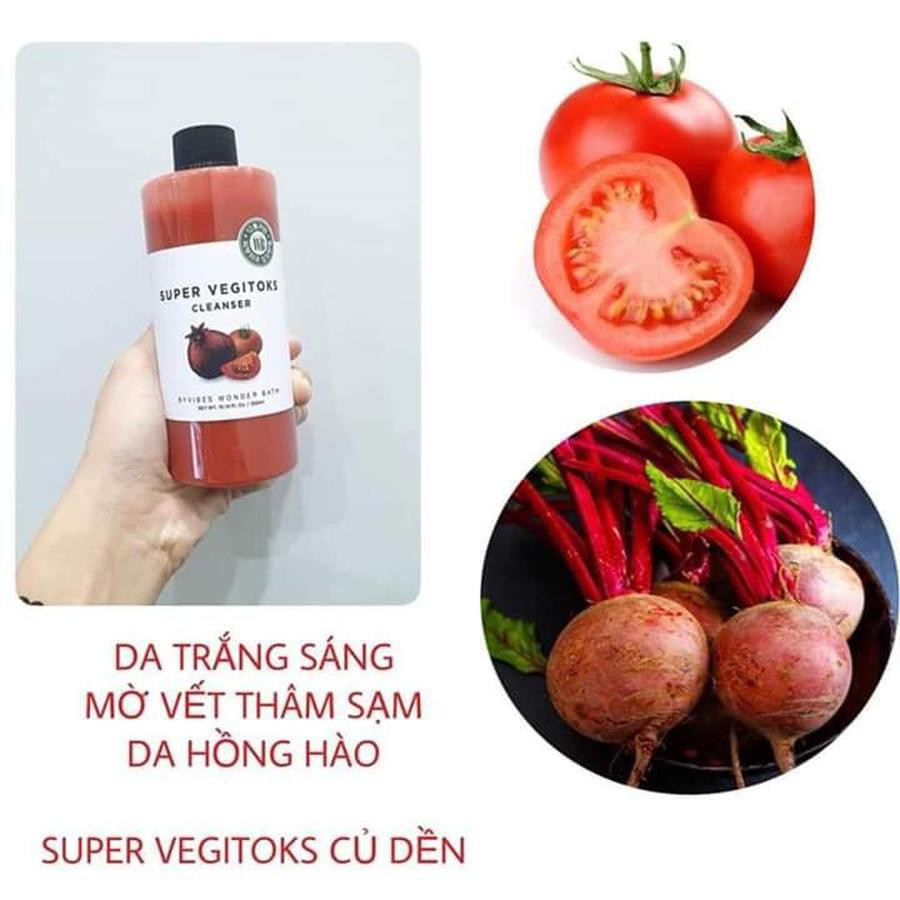 Sữa Rửa Mặt Sủi Bọt Thải Độc Chiết Xuất Rau Củ Super Vegitoks Cleanser 300ml