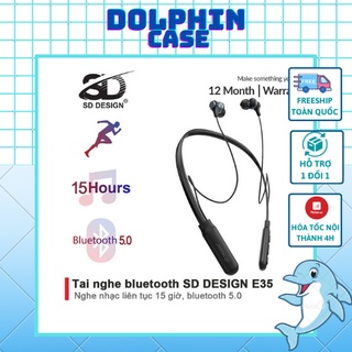 Tai nghe quàng cổ Bluetooth SD DESIGN E35, PH18 chính hãng Pin trâu nghe nhạc 15 giờ